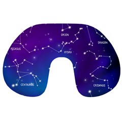 Realistic Night Sky With Constellations Travel Neck Pillow from ArtsNow.com Back