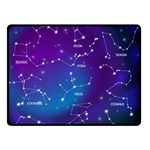 Realistic Night Sky With Constellations Two Sides Fleece Blanket (Small)
