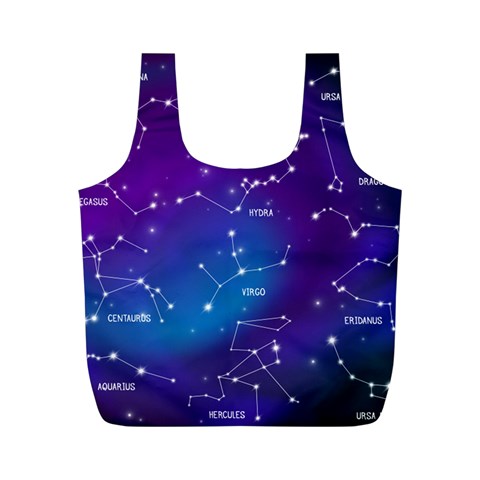Realistic Night Sky With Constellations Full Print Recycle Bag (M) from ArtsNow.com Back