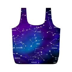 Realistic Night Sky With Constellations Full Print Recycle Bag (M) from ArtsNow.com Back