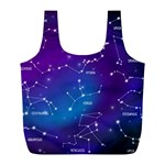 Realistic Night Sky With Constellations Full Print Recycle Bag (L)
