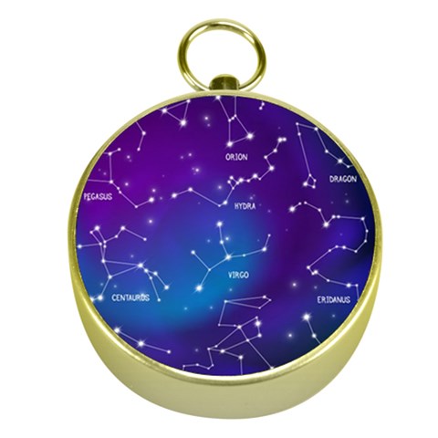 Realistic Night Sky With Constellations Gold Compasses from ArtsNow.com Front