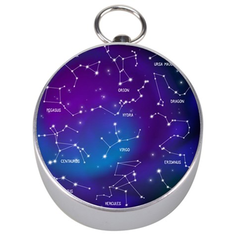 Realistic Night Sky With Constellations Silver Compasses from ArtsNow.com Front