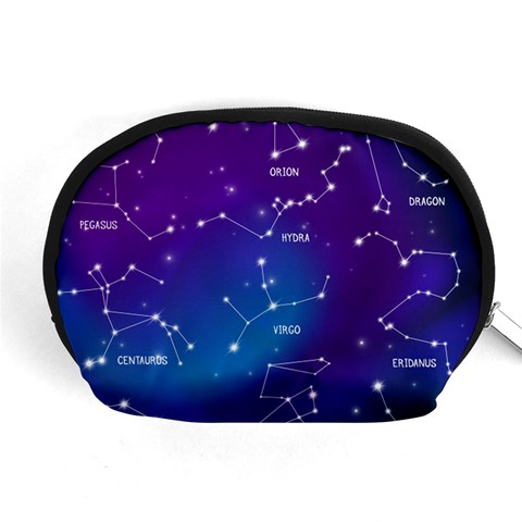 Realistic Night Sky With Constellations Accessory Pouch (Medium) from ArtsNow.com Front