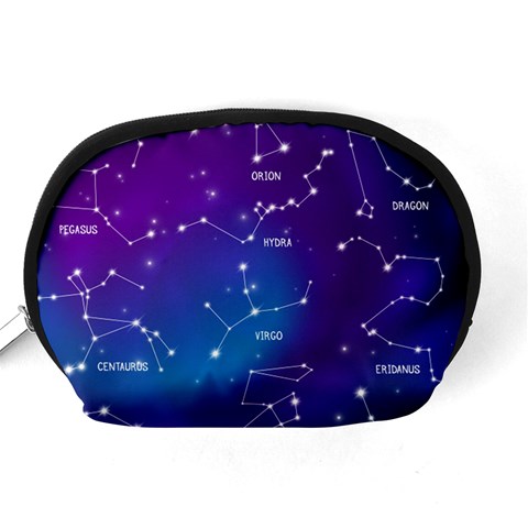 Realistic Night Sky With Constellations Accessory Pouch (Medium) from ArtsNow.com Back
