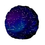 Realistic Night Sky With Constellations Standard 15  Premium Flano Round Cushions