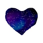 Realistic Night Sky With Constellations Standard 16  Premium Flano Heart Shape Cushions