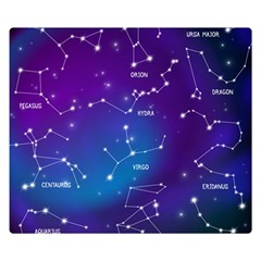 Realistic Night Sky With Constellations Two Sides Premium Plush Fleece Blanket (Small) from ArtsNow.com 50 x40  Blanket Back