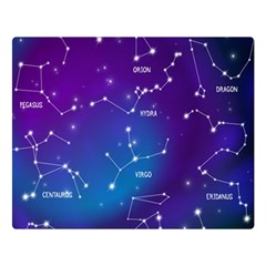 Realistic Night Sky With Constellations Two Sides Premium Plush Fleece Blanket (Large) from ArtsNow.com Blanket Back