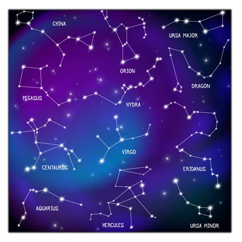 Realistic Night Sky With Constellations Square Satin Scarf (36  x 36 ) from ArtsNow.com Front