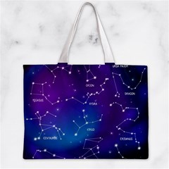 Realistic Night Sky With Constellations Zipper Mini Tote Bag from ArtsNow.com Back
