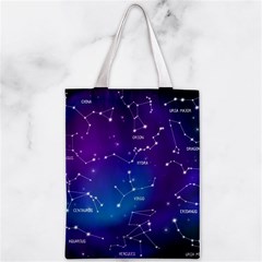 Realistic Night Sky With Constellations Zipper Classic Tote Bag from ArtsNow.com Front