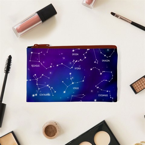 Realistic Night Sky With Constellations Cosmetic Bag (XS) from ArtsNow.com Front