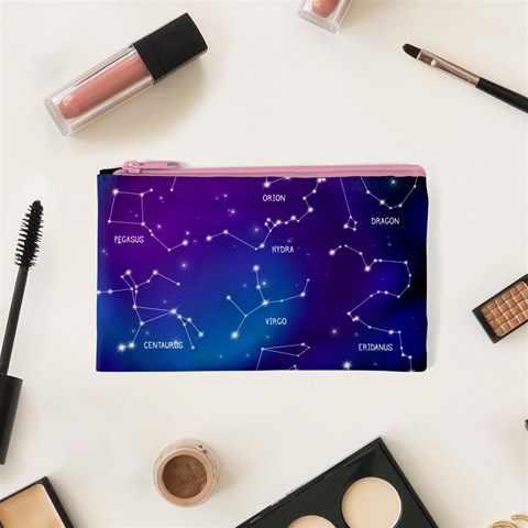 Realistic Night Sky With Constellations Cosmetic Bag (XS) from ArtsNow.com Front