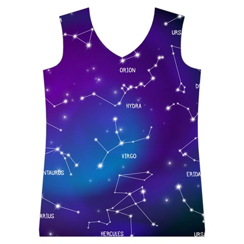 Realistic Night Sky With Constellations Women s Basketball Tank Top from ArtsNow.com Front