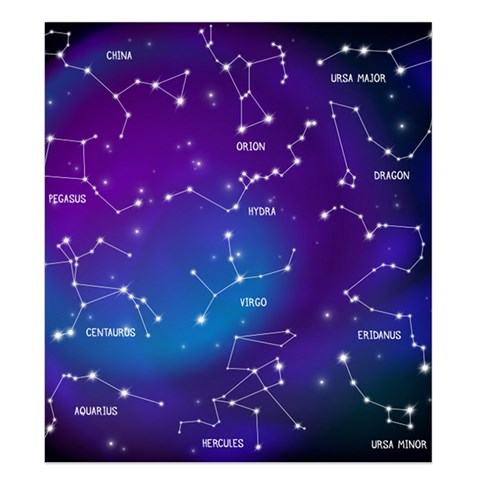 Realistic Night Sky With Constellations Duvet Cover Double Side (King Size) from ArtsNow.com Front