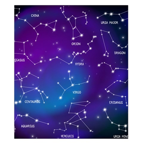 Realistic Night Sky With Constellations Duvet Cover Double Side (California King Size) from ArtsNow.com Back