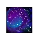 Realistic Night Sky With Constellations Satin Bandana Scarf 22  x 22 