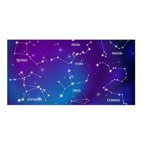 Realistic Night Sky With Constellations Satin Shawl 45  x 80  from ArtsNow.com Front