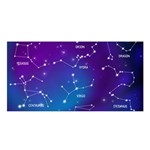 Realistic Night Sky With Constellations Satin Shawl 45  x 80 
