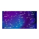 Realistic Night Sky With Constellations Satin Wrap 35  x 70 