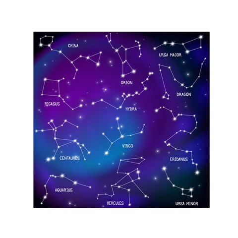 Realistic Night Sky With Constellations Square Satin Scarf (30  x 30 ) from ArtsNow.com Front