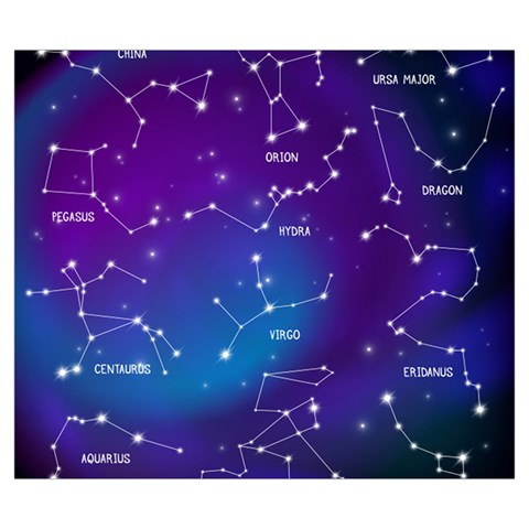 Realistic Night Sky With Constellations Zipper Large Tote Bag from ArtsNow.com Front