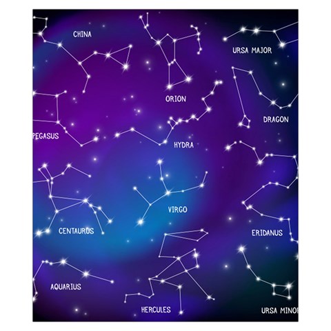 Realistic Night Sky With Constellations Drawstring Pouch (XS) from ArtsNow.com Front