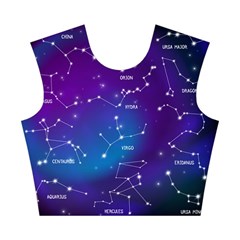 Realistic Night Sky With Constellations Cotton Crop Top from ArtsNow.com Front