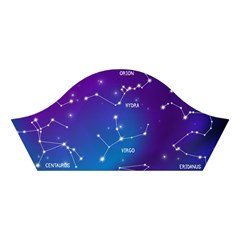 Realistic Night Sky With Constellations Cotton Crop Top from ArtsNow.com Left Sleeve