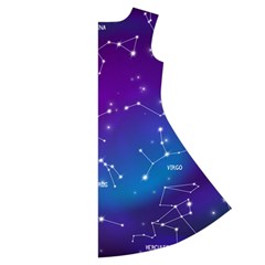 Realistic Night Sky With Constellations Short Sleeve V Back Right