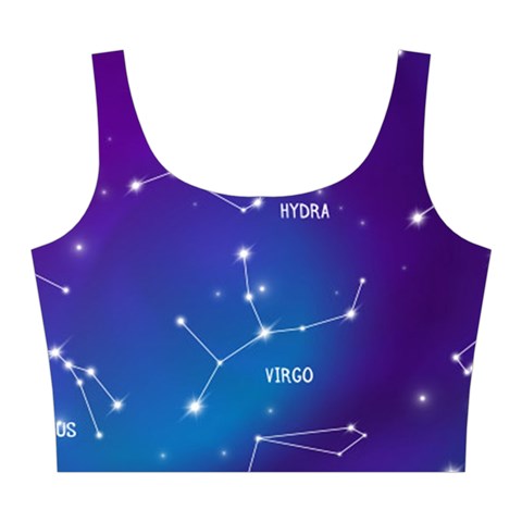 Realistic Night Sky With Constellations Midi Sleeveless Dress from ArtsNow.com Top Front