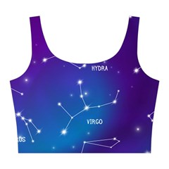Realistic Night Sky With Constellations Midi Sleeveless Dress from ArtsNow.com Top Back