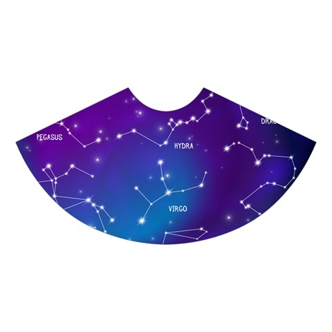 Realistic Night Sky With Constellations Midi Sleeveless Dress from ArtsNow.com Skirt Front