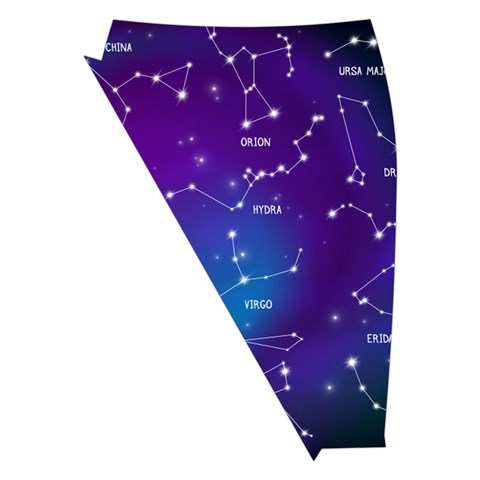Realistic Night Sky With Constellations Midi Wrap Pencil Skirt from ArtsNow.com Front Left