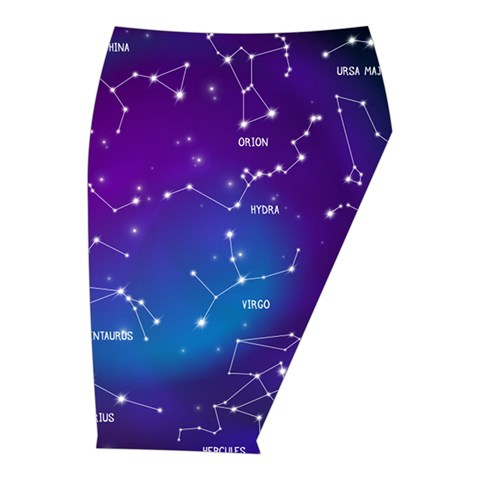 Realistic Night Sky With Constellations Midi Wrap Pencil Skirt from ArtsNow.com  Front Right 