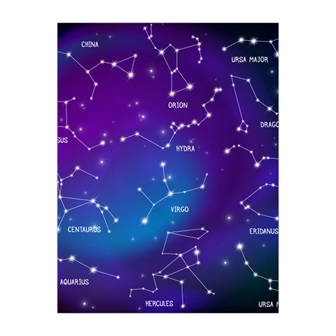 Realistic Night Sky With Constellations Medium Tapestry from ArtsNow.com Front