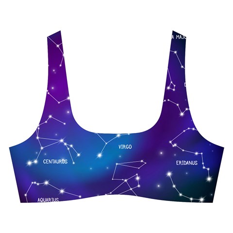 Realistic Night Sky With Constellations Cross Back Hipster Bikini Set from ArtsNow.com Front