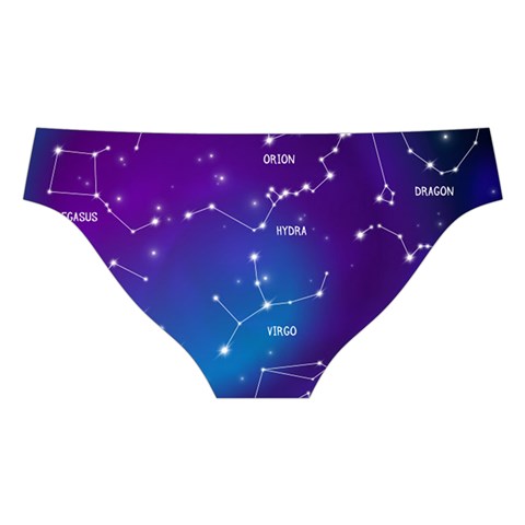 Realistic Night Sky With Constellations Cross Back Hipster Bikini Set from ArtsNow.com Back Under