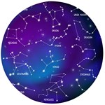 Realistic Night Sky With Constellations Wooden Bottle Opener (Round)