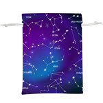 Realistic Night Sky With Constellations Lightweight Drawstring Pouch (XL)