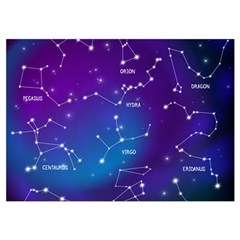 Realistic Night Sky With Constellations Wristlet Pouch Bag (Small) from ArtsNow.com Belt Loop