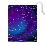 Realistic Night Sky With Constellations Drawstring Pouch (4XL)