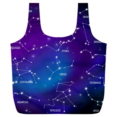 Realistic Night Sky With Constellations Full Print Recycle Bag (XXXL) from ArtsNow.com Front