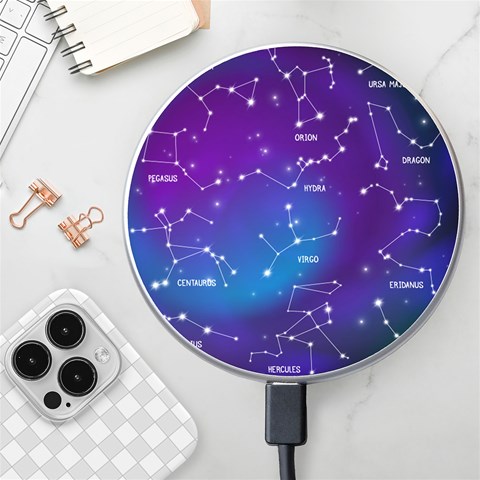 Realistic Night Sky With Constellations Wireless Fast Charger(White) from ArtsNow.com Front