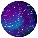 Realistic Night Sky With Constellations Round Trivet