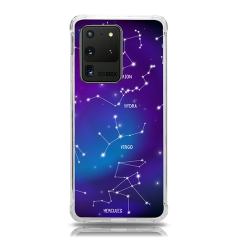 Realistic Night Sky With Constellations Samsung Galaxy S20 Ultra 6.9 Inch TPU UV Case from ArtsNow.com Front