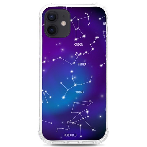 Realistic Night Sky With Constellations iPhone 12/12 Pro TPU UV Print Case from ArtsNow.com Front