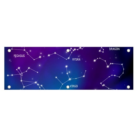 Realistic Night Sky With Constellations Banner and Sign 6  x 2  from ArtsNow.com Front