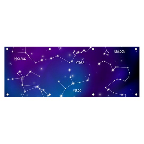 Realistic Night Sky With Constellations Banner and Sign 8  x 3  from ArtsNow.com Front
